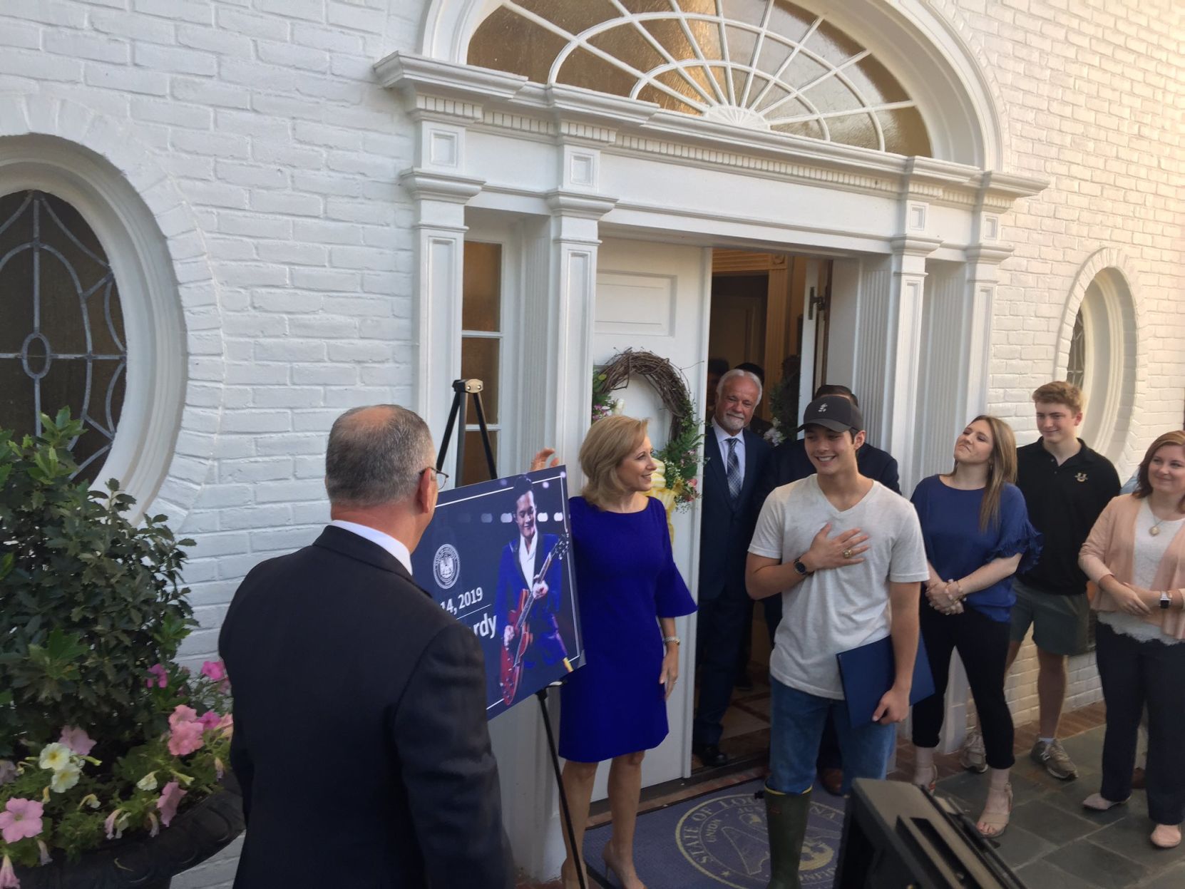 Laine Hardy meets Gov. John Bel Edwards